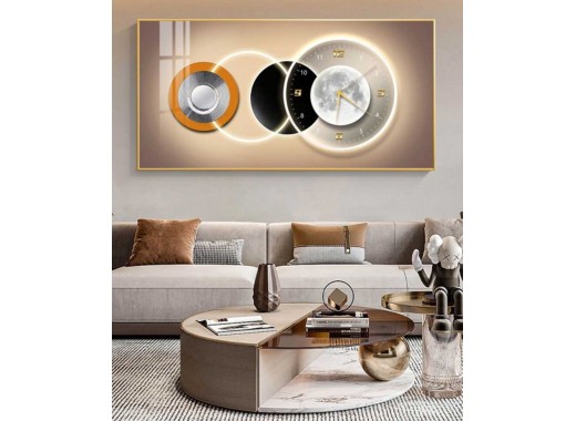 New Wall Panting Clock Black With Led LIght 60*120 Cm